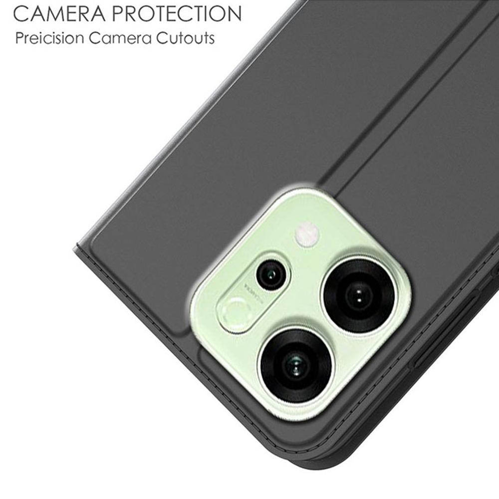 For Oppo Reno14 5G (Global) Case PU Leather Phone Cover with Card Holder Stand