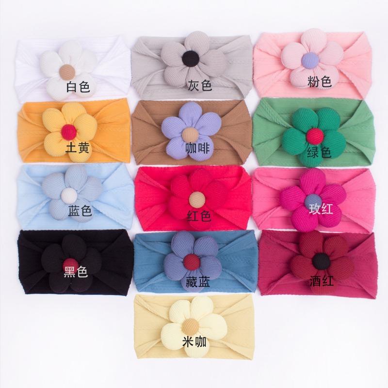 Autumn new baby jacquard elastic hair accessories, children's soft and comfortable headgear headband, baby headband