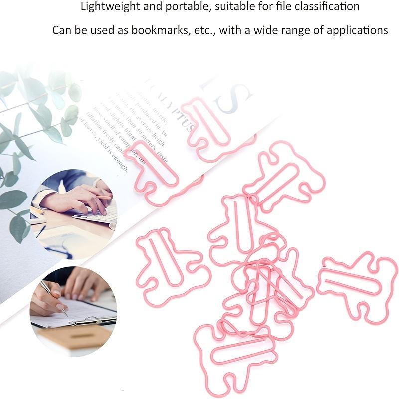 20pcs Bear Paper Clips,Mini Bear Shape Bookmark Organize Paperclips Funny Animal Shape Paperclips Planner Clips for Office School Supplies