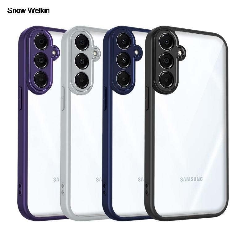 Transparent Silicon Case For Samsung Galaxy A54 A34 A24 A14 A53 A33 A23 A52 A52S PC Back TPU Bumper Shockproof Clear Phone Cover