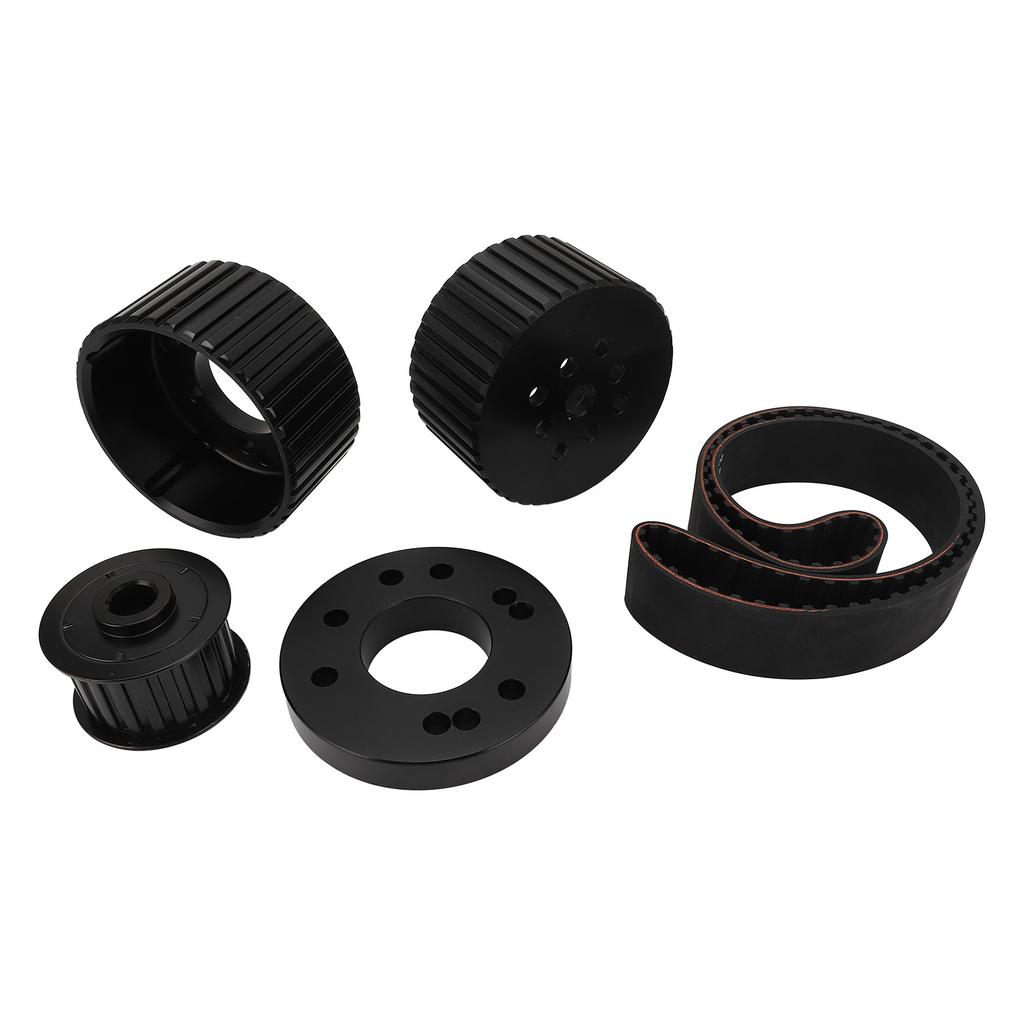 Belt Drive Pulley Kit Anti Slip PCE415.1008 Replacement for Ford Small Block Engine 318 340 360 Black
