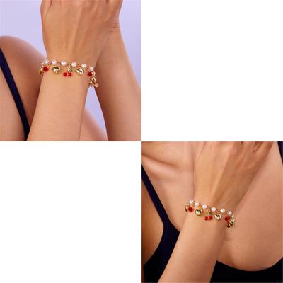 Fashion Fruit Charm Bracelet Symbolizing Sweetness and Good Fortune Suitable for Youthful Women and Fashion Enthusiasts