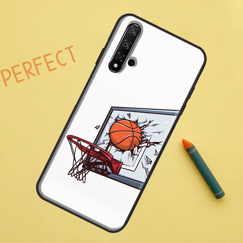 Basketball On Fire For Huawei Nova 5T 9 10 SE 7i 8i 11i 12i Y60 Y61 Y70 Y72 Y73 Y90 Y91 P20 P30 P40 Lite Case
