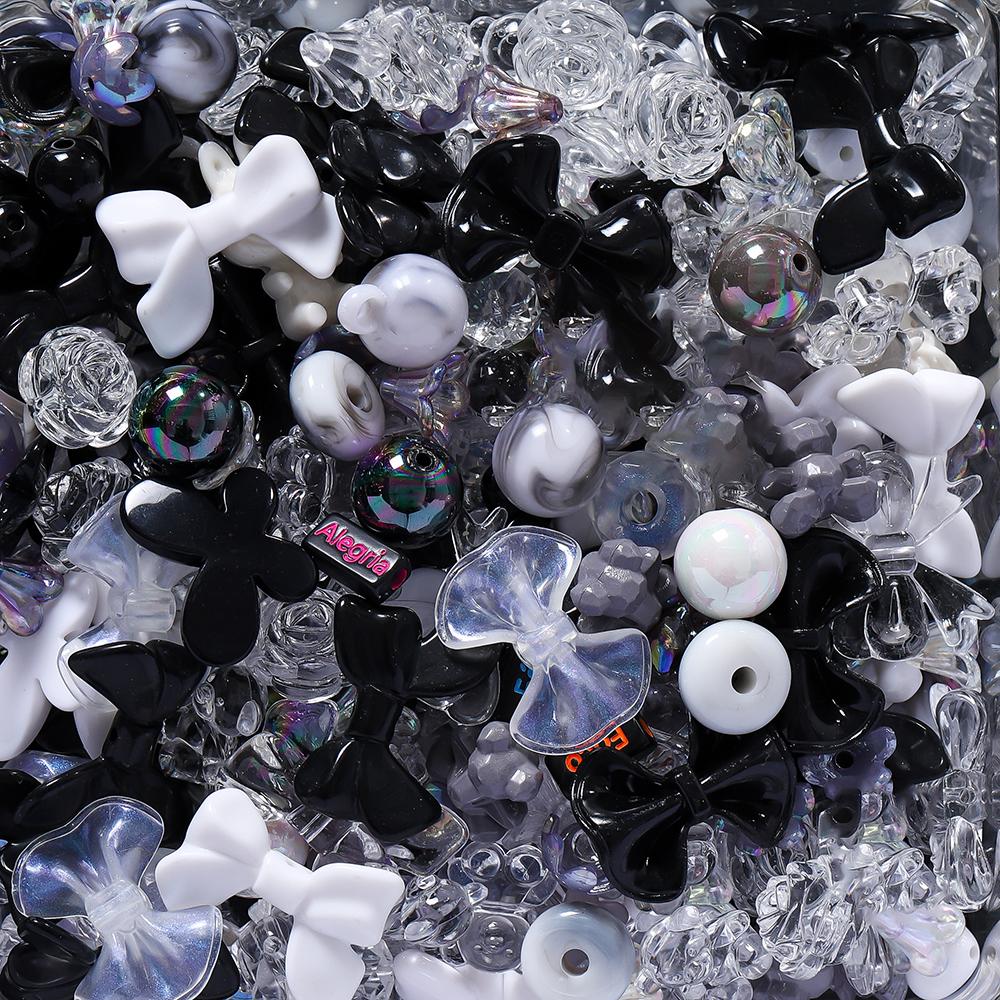 20g/lot Mixed Bowknot Beads Star Heart Butterfly Acrylic Spacer Bead for Jewelry Making DIY Bracelets Necklace Accessories