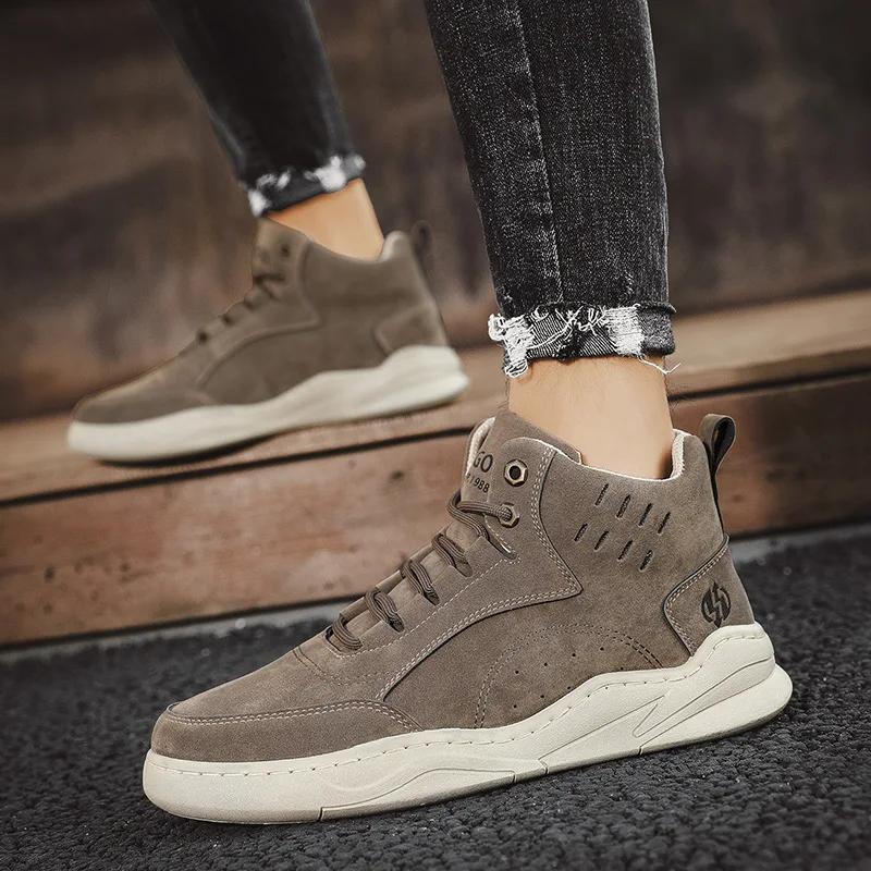Moda Moda Męskie Buty Casual Wysokiej jakości Męskie Trampki High-top 2024 Hot Wygodne Miękkie Ciepłe Męskie Śniegowce Botas Para Hombre