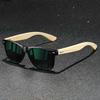 Fashion Bamboo Wood Vintage Square Sunglasses Wooden Men Women Luxury Brand Designer Sun Glasses Driving Fishing UV400 Eyewear