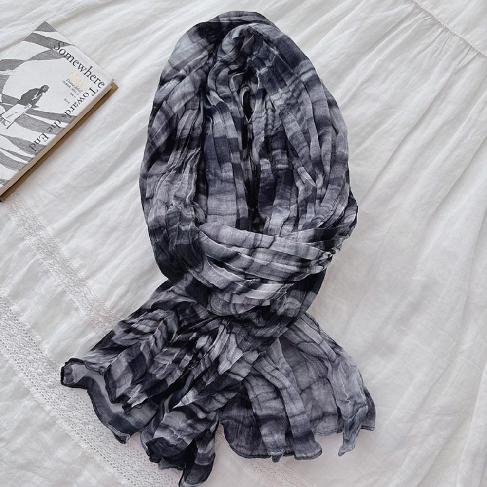 Folded Warm Scarf Cotton Neckerchief New Silk Scarf  Autumn Winter