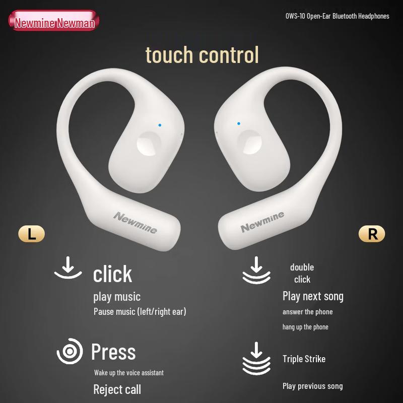 Newman OWS-10 Open-Ear Bone Conduction Sport Headphones