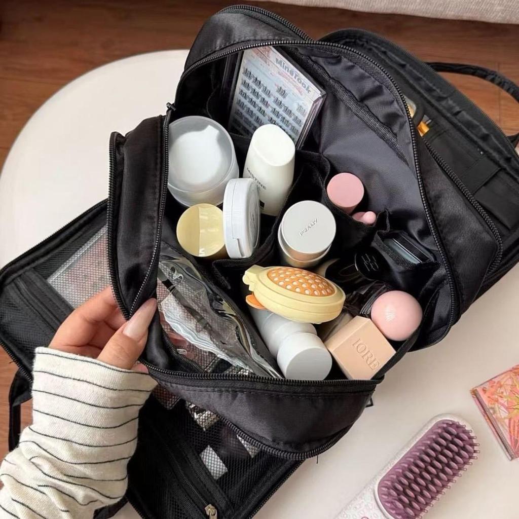 2025 Women's Portable Toiletry Bag - Large Capacity, Suitcase-Attachable, Partitioned for Travel