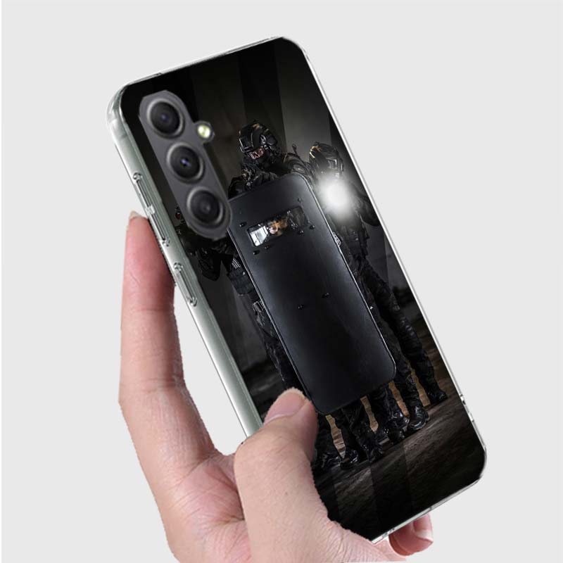 Police FBI Phone Case for Samsung A16 A26 A36 A56 A17 A37 A57 A07 A06 A02S A03 A04S A05S Galaxy Note 20 10 A50S A71 A51 A31 A30