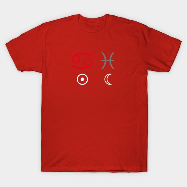 

Unisex Fashion TShirt Cancer Sun Pisces Moon Zodiac Sign Print TShirt Plus Size XS-6XL T-Shirt 100%Cotton Tops O Neck Short Sleeve Tees XXL червоний