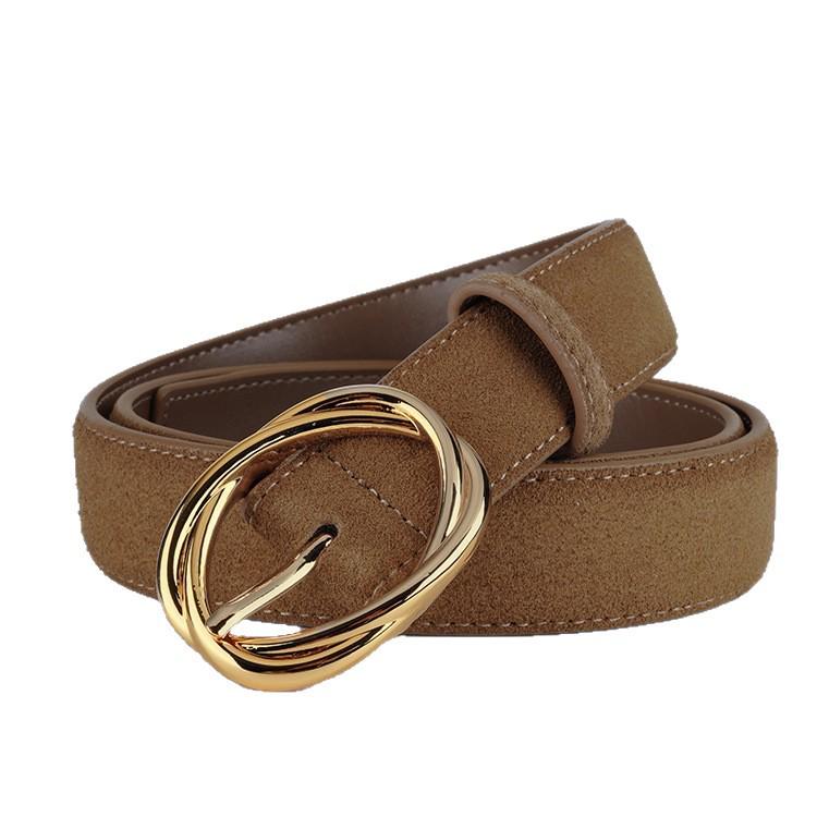 Korean Style Women's Slim Leather Belt with Pin Buckle - Fashionable and Decorative for Jeans