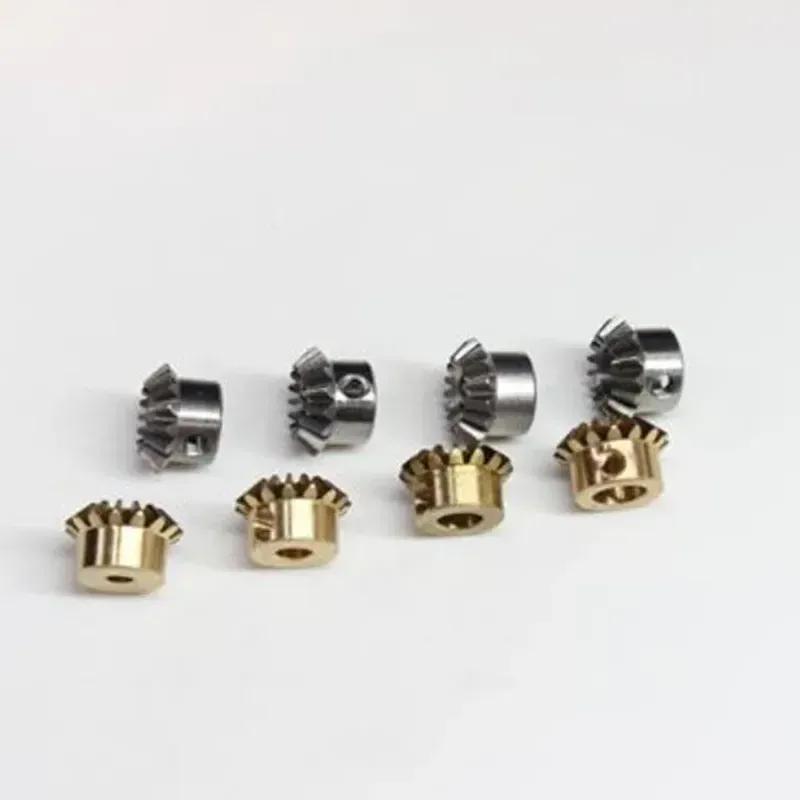 2PCS 1:1 Bevel Gear 0.8M 15T 3 4 5 6 Mm 6.35mm Bore Hole Diameter M3 Jackscrew Brass Bevel Gear