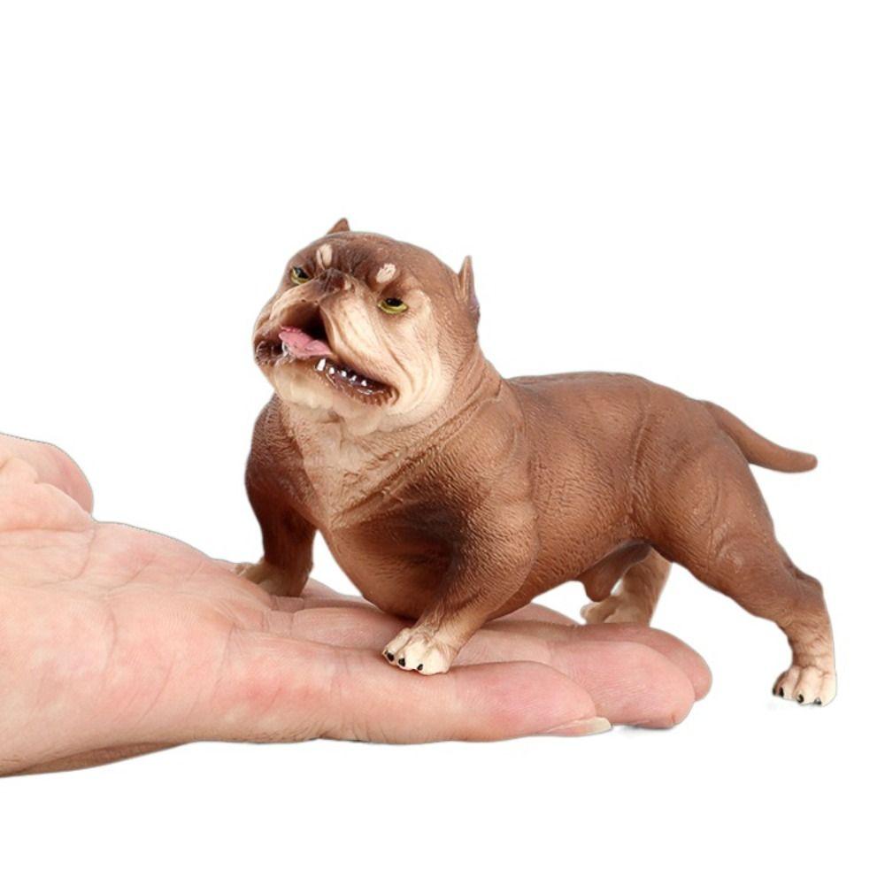 Animal Model Simulation Bulldog Educational Pitbull Figurine Children Toys Bulldog Model  Kids Toy