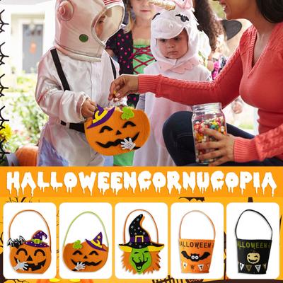 Halloween Tragbarer Eimer Kinder Süßes oder Saures Eimerhalter Eimer Kunststoff Süßigkeiten Eimerhalter Für Kinder Trick Halloween Dekorationen