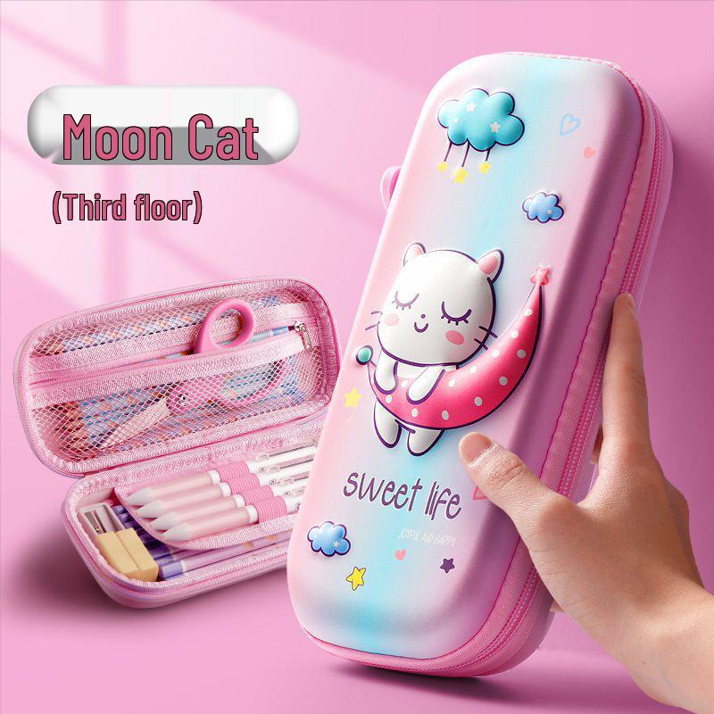 High-Capacity Korean-Style Pencil Case for Elementary Students