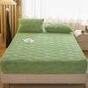2025Winter Taffeta Fleece Bed Sheet Simple Single Piece Warm Coral Fleece Thickened Flannel Protector Non-Slip Bed Cover