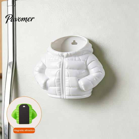 Stationery Holder Magnetic Puffer Jacket Pen Holder, Cute Desk Organizer for Office, Pencil Cup Novelty Pens Pencils Markers Small Item Storage Office