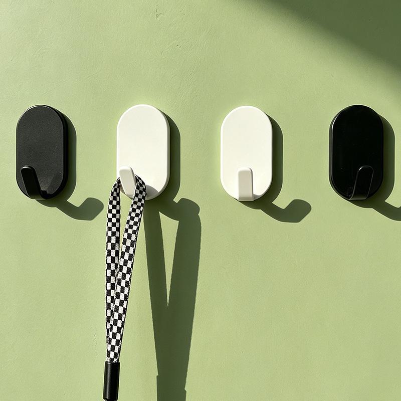Hole-free Hook, Invisible Adhesive Hook for Hats, Oval Hook for Wall Mounting In Kitchen and Bathroom