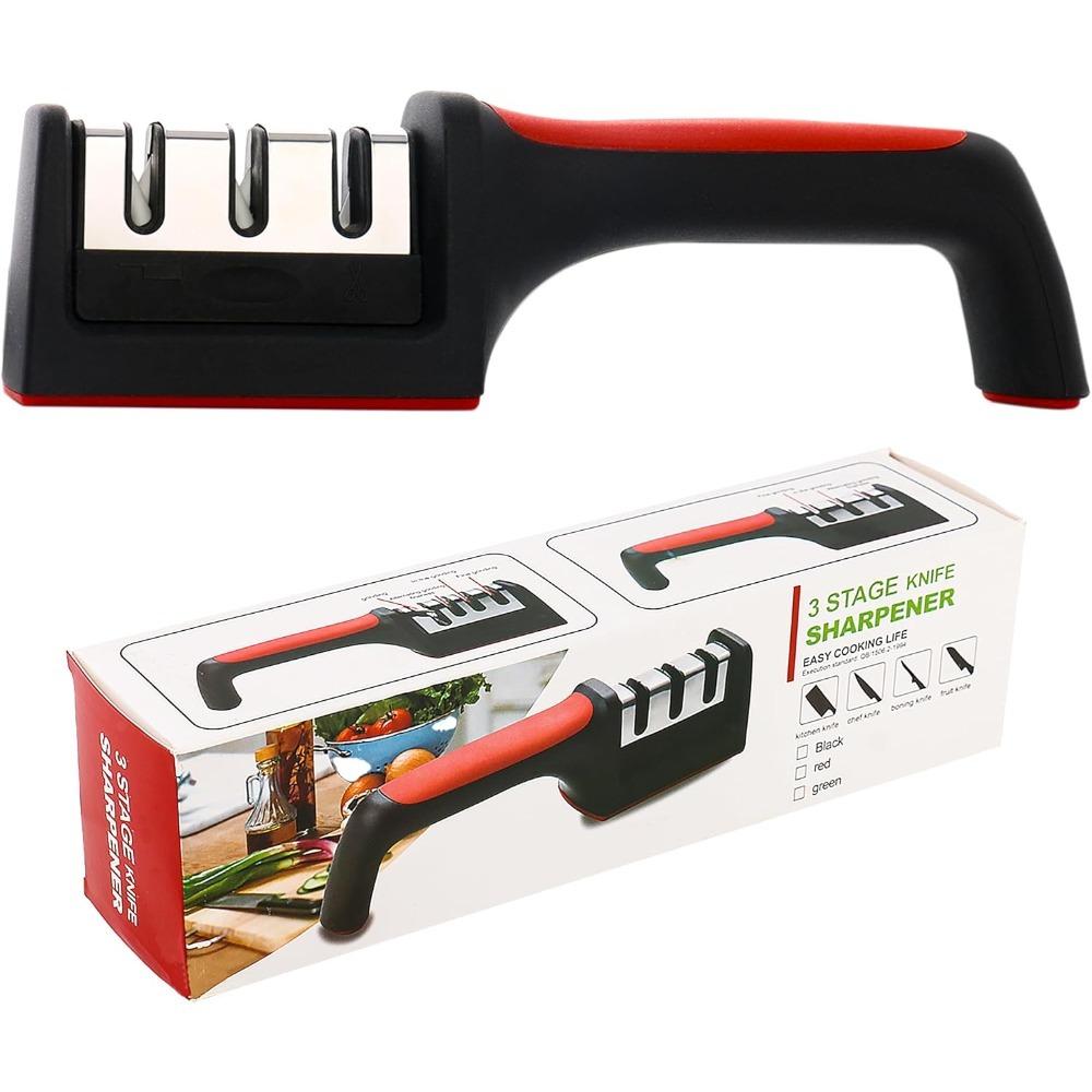 4 Level Knife Sharpener ProfessionalKitchen Special Knife Whetstone with Ergonomic NonSlip HandleManual KnifeSharpeningBladeTool