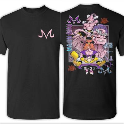 Gedrucktes Dragon Ball Majin Buu und Patrick im Fitnessstudio T-Shirt für Herren und Damen Rundhalsausschnitt Kurzarm Oberteil Baumwolle Sommer Oberteil T-Shirt