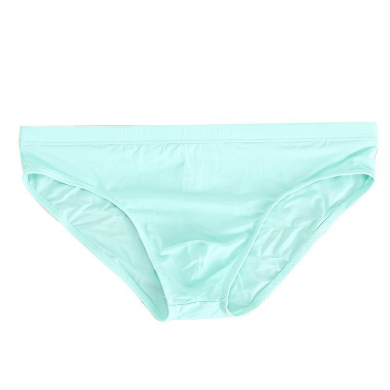 Herren-Slips aus Eisseide mit niedriger Taille – hautfreundlich, atmungsaktiv, schnelltrocknend, ultradünn, Sommer-Style