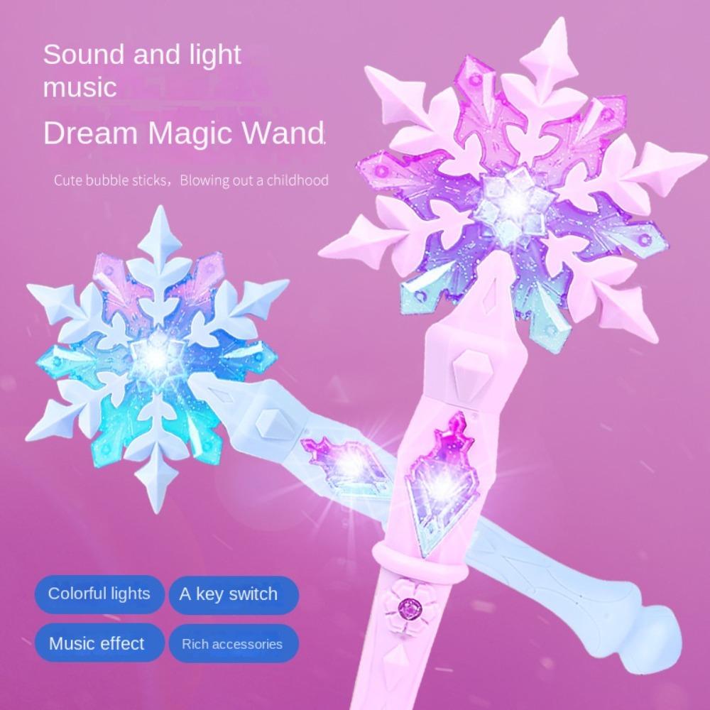 With Jewelry Set Light Up Snowflake Wand Glowing Sticks Flashing Snow Star Wands  Party Favor