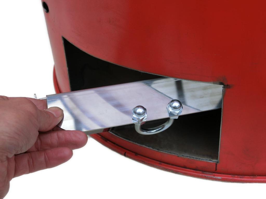 Drum can rocket incinerator Option (chimney top T-shade)