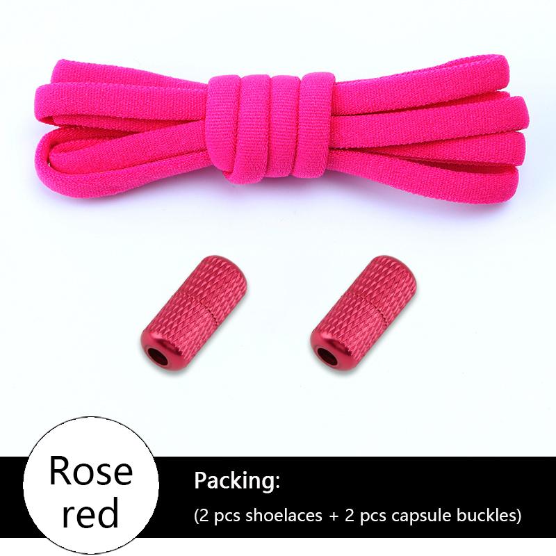 Colorful Elastic Semicircle No-Tie Shoe Laces for Sneakers Kids & Adults Metal Lock Lazy Laces Boot Shoe Strings
