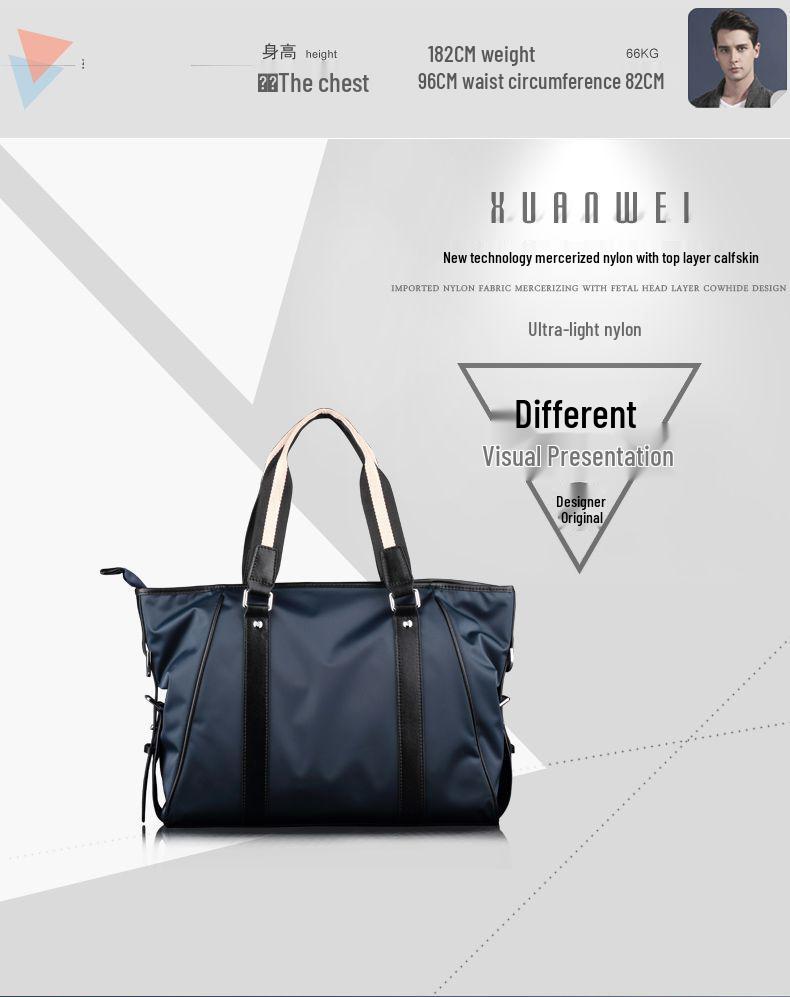 Men's Business Casual Laptop Crossbody Bag and Women's Simple Document Briefcase