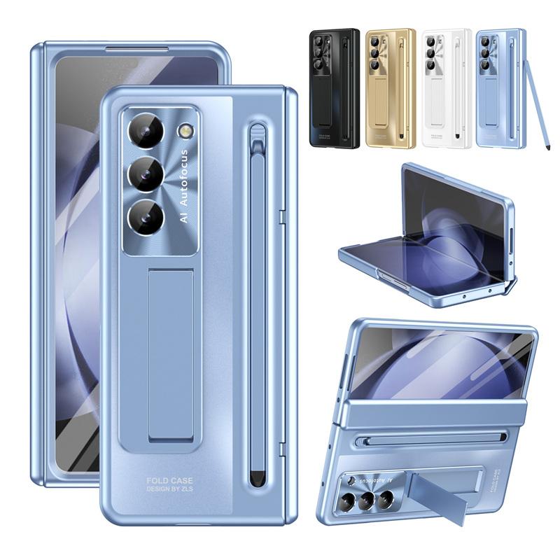 360 laipsnių pilnos apsaugos vyrių dėklas, skirtas Samsung Z Fold 8 Ultra 7 6 5 4 3 /Z TriFold, su lietimui jautriu rašikliu, sulankstomu dangteliu, grūdinto stiklo plėvele, stoveliu