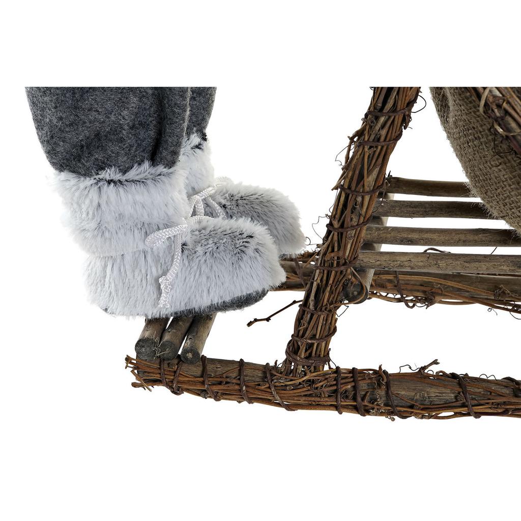 Christmas Bauble DKD Home Decor Red Gray Wood Father Christmas 42 X 22 X 48 Cm