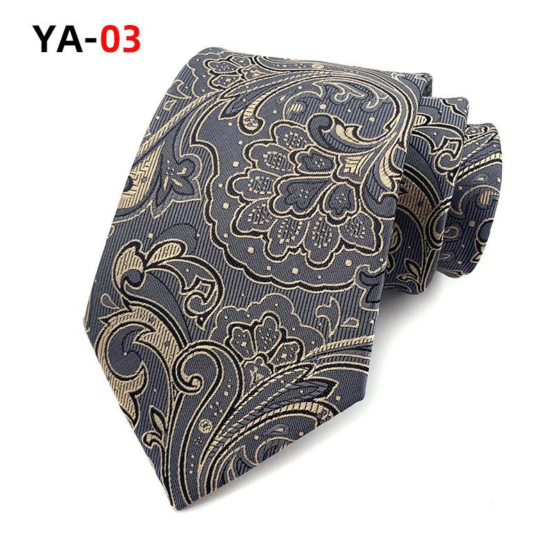 Cozy Up 3,15"(8 cm) Modische gestreifte Paisley-Krawatte für Herren, karierte Blumenkrawatte für Hochzeit