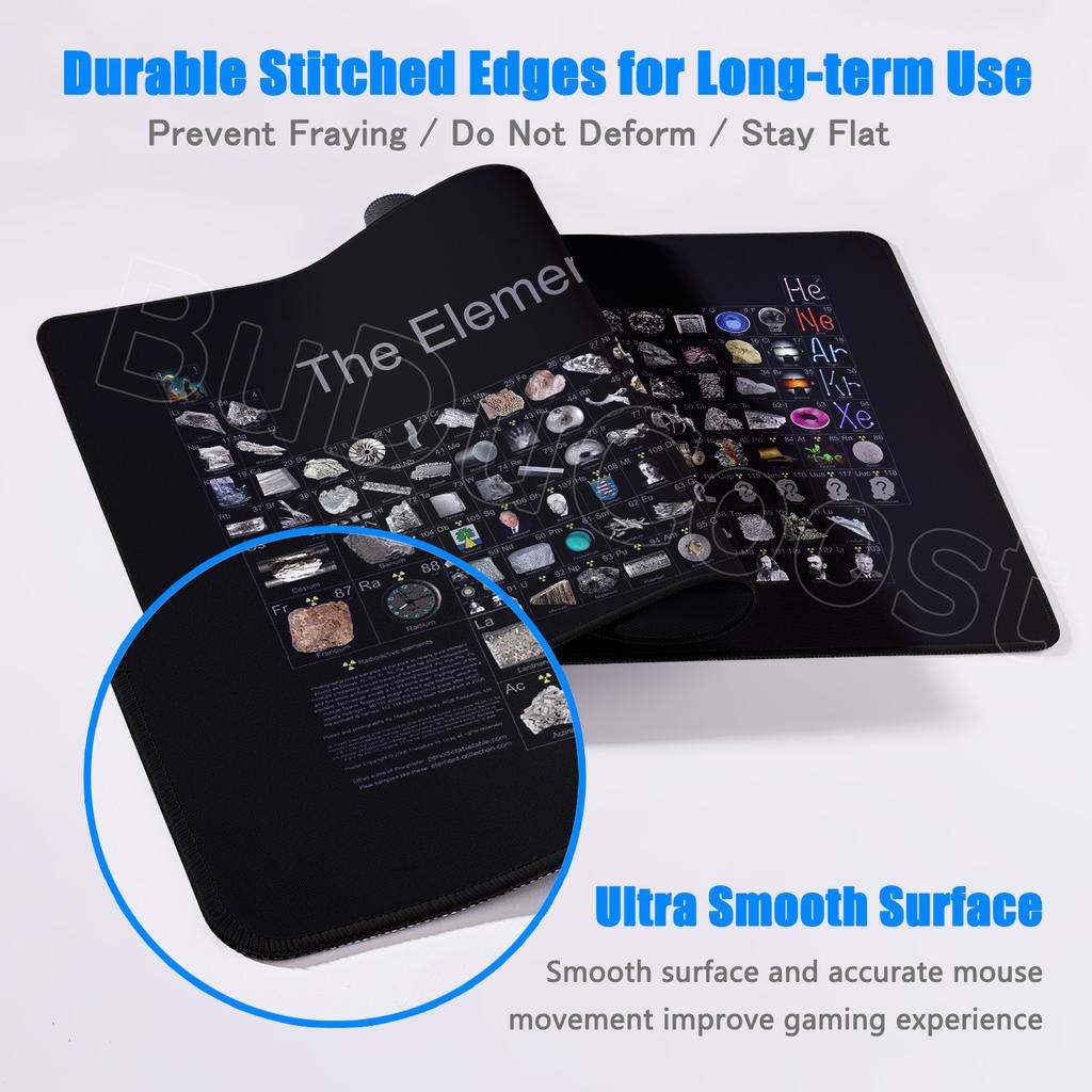Gamer Periodic Table of Elements Computer Desk Mat Gaming Laptops Mouse Mats Mause Pad Mousepad Anti Slip Rubber Keyboard Carpet