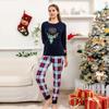Weihnachten Eltern-Kind-Familienset Home Bedrucktes WEIHNACHTSPYJAMAS Zweiteiliges Set