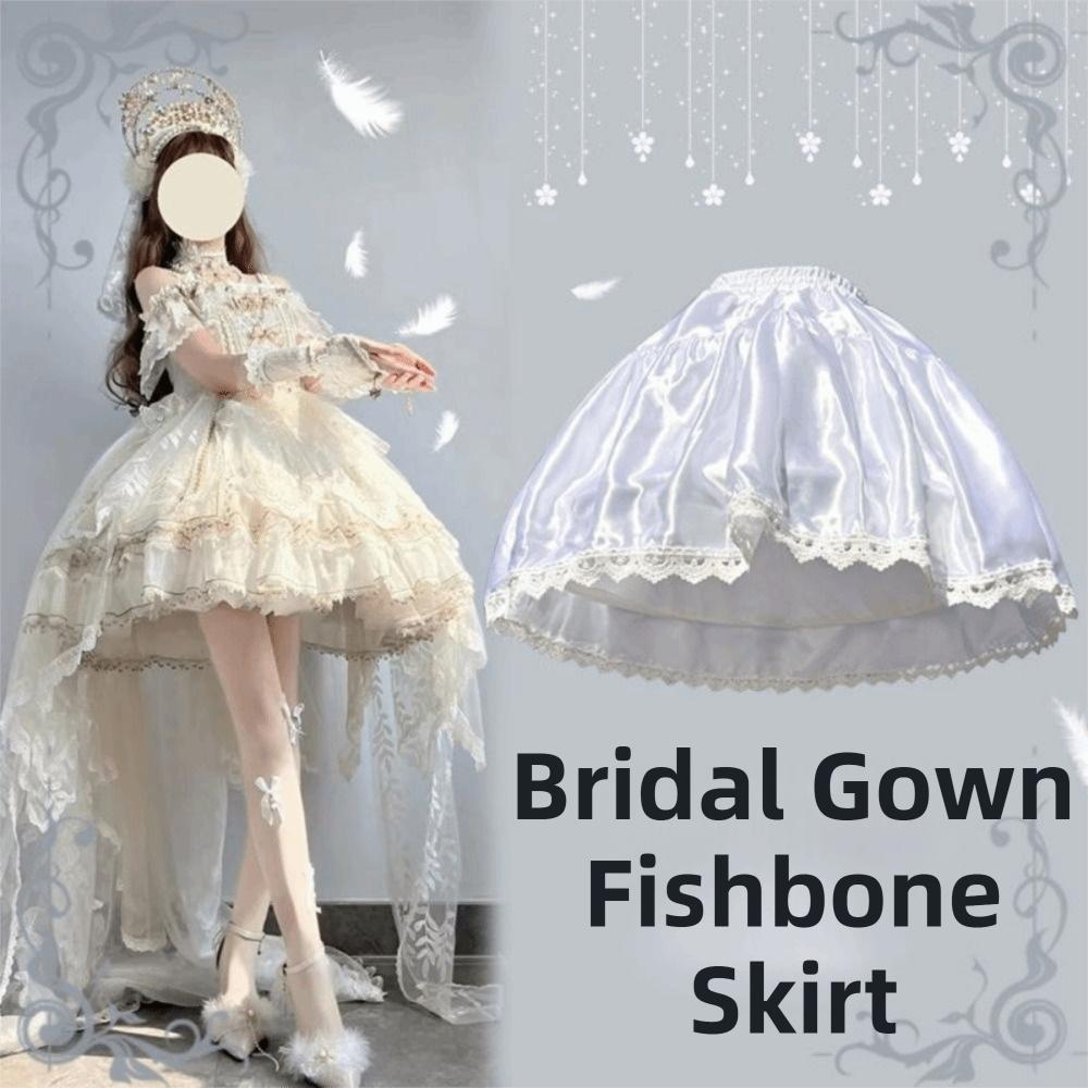 Violence Support Lolita Petticoat Adjustable Fish Bone Tutu Skirt Bridal Crinoline  Bridal Wear
