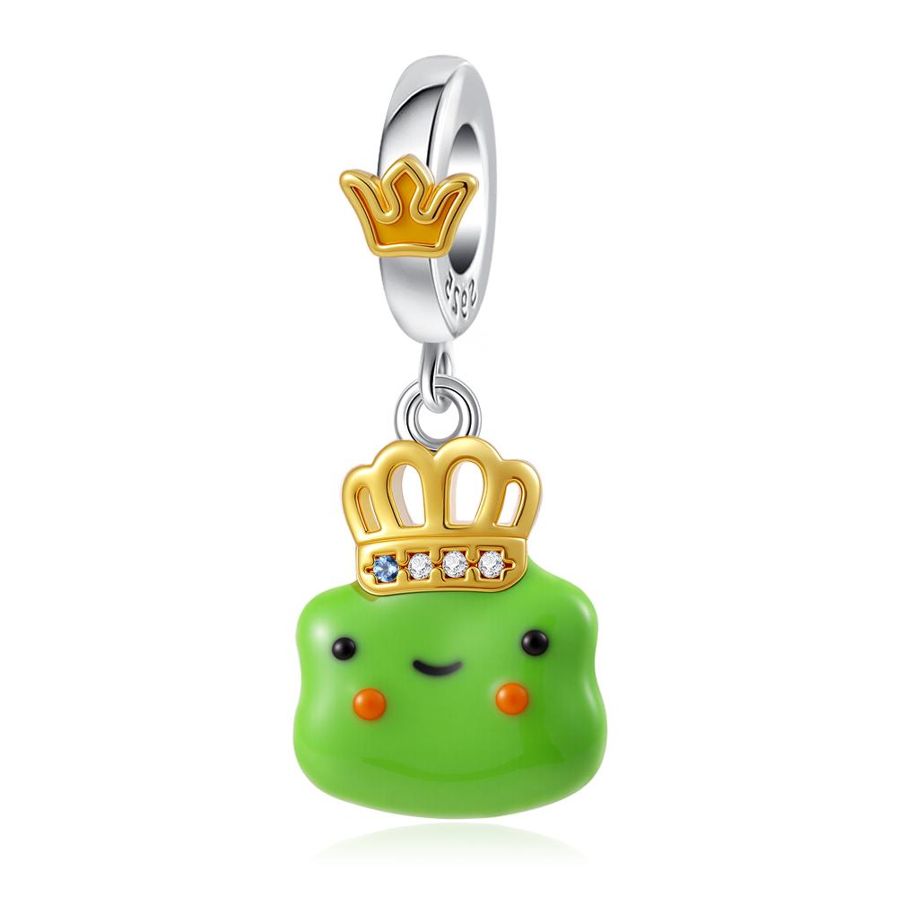 Europe New Copper Cross Charm Cute Frog Squirrel Dangle Pendant Bead Fit Original Bracelet Jewelry For Gift