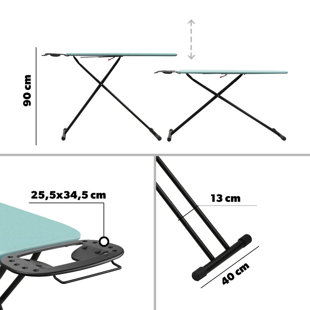 KADAX Deska Do Prasowania Składana Duża 120x38cm szeroka Standardowa Z Uchwytem