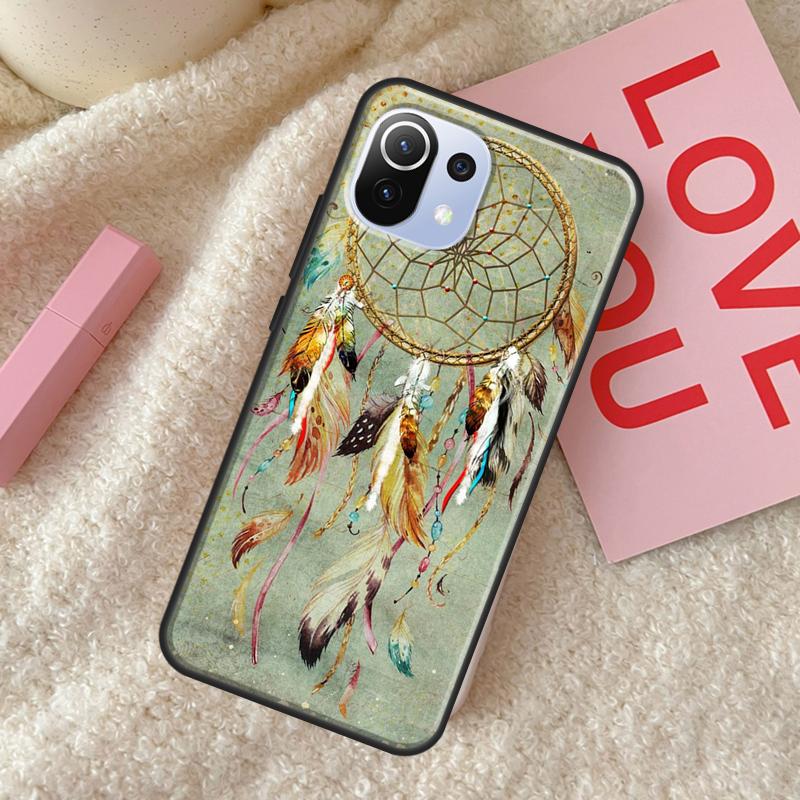 Dream Catcher Feather Wolf Case For POCO X5 X3 X4 F5 Pro F3 F4 GT C40 M5s Phone Cover For Xiaomi 13 11T 12T Pro 12 Lite