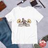Unisexs Skeleton DJ T Shirt Gramophone Music Lover Graphic Tee Cotton Crewneck Vintage Gothic Punk Rock Gift