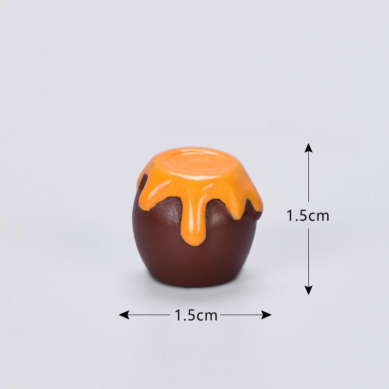 Entzückender Cartoon Harz Miniatur Bär mit Honigtopf zur Heimdekoration