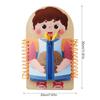Early Learning Dressing Trainer Hands on Wooden Dressing Practice Board For Clothing Practice Motor Skills Development