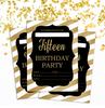Darling Souvenir Einladungskarte zum Geburtstag, schwarz, druckbar, elegant, zum Ausfüllen oder Beschreiben, Party-Einladungen, 28 Stück, 12,7 x 17,8 cm