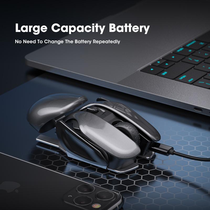 Mute Wireless Gaming Mouse Ergonomische 4 Tasten 1600DPI Computer Gamer Maus Wiederaufladbare Slience Optische Maus für PC