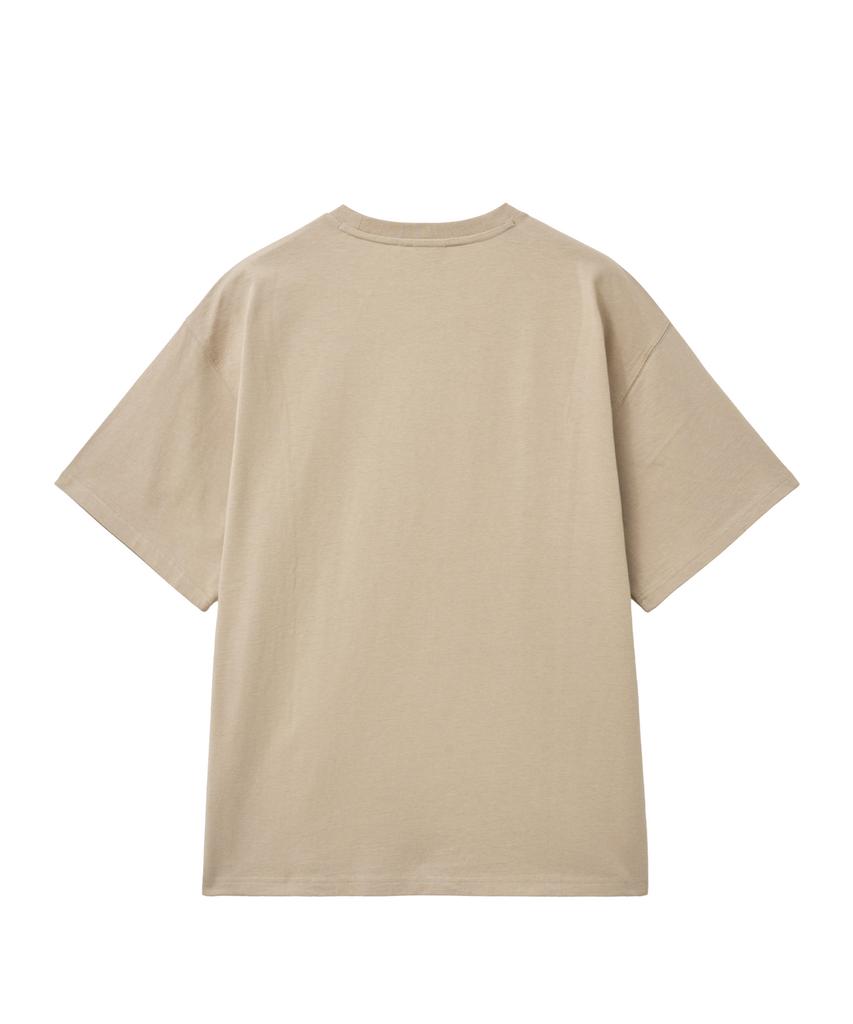 YALE Crew Graphic T-Shirt_Beige