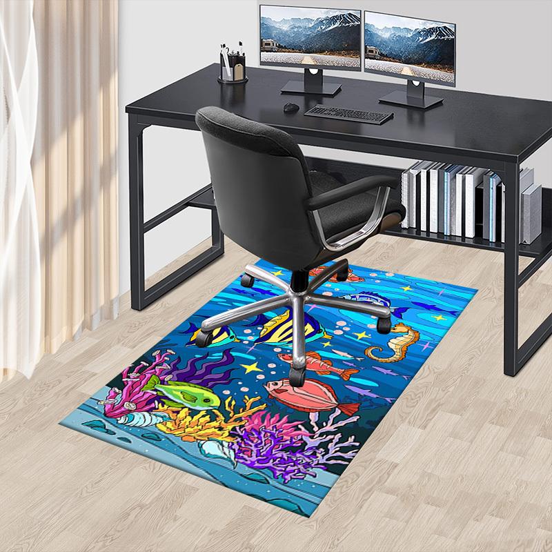 1pc sea life oceanic Carpet Anti Slip Polyester Floor Mat for office.Bedroom