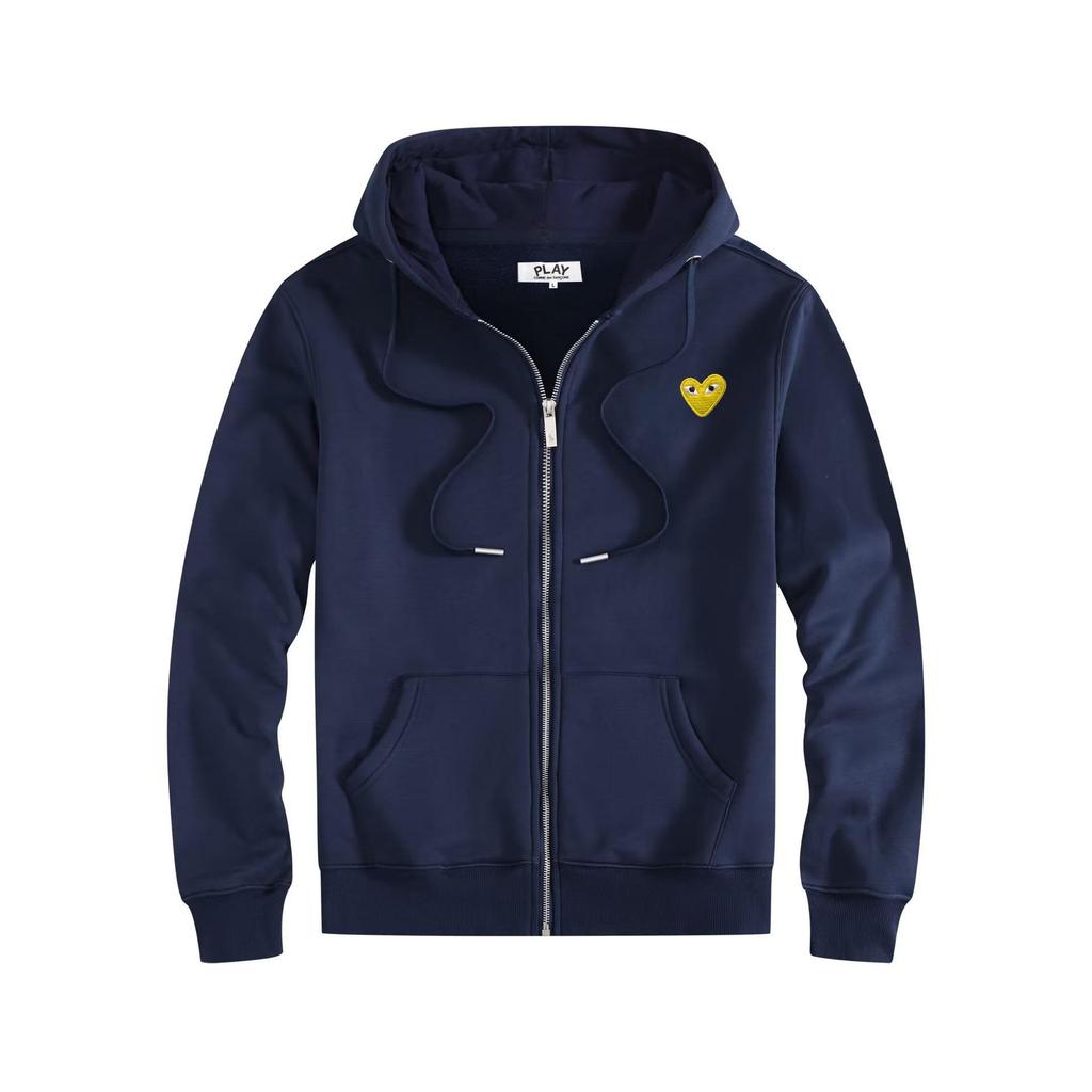 HEYPLAY Peach Heart Japanese Streetwear Unisex Hooded Zip-Up Sweatshirt