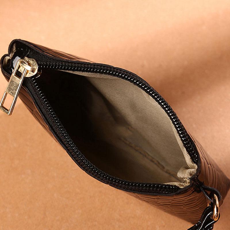 Mini Women'S Wallet Crocodile Print Short Zipper Wrist Small Coin Bag Fashion Retro Pu Leather Ladies Card Holder Coin Purses