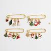 Bag Decoration Clothing Accessories Dress Shawl Clips Waistband Pin Christmas Brooches Safety Pins
