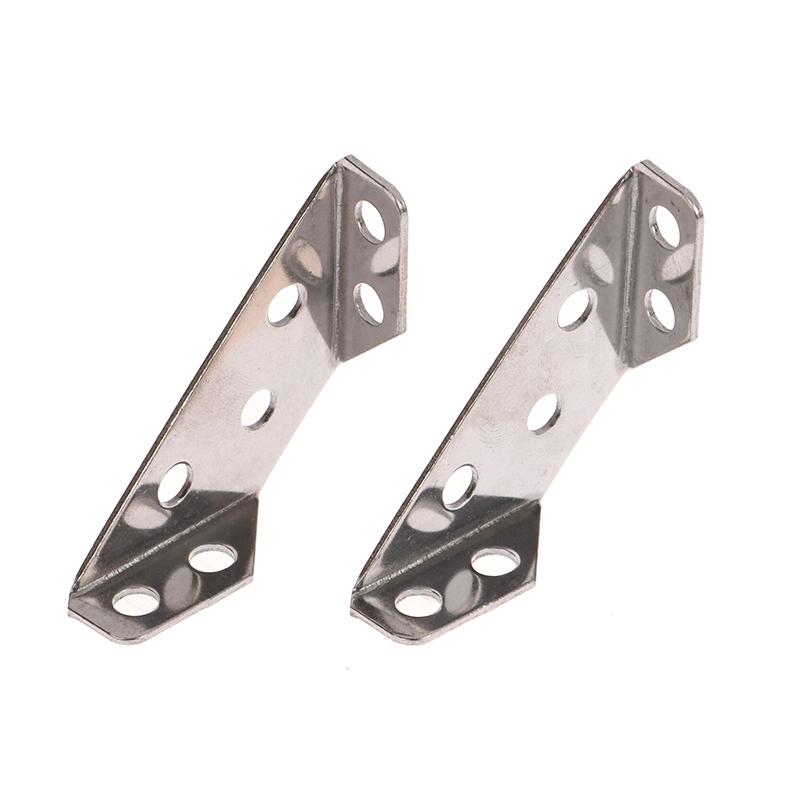 10Pcs Universal Furniture Corner Connector Stainless Steel Corner Brace Heavy Duty Angle Shelf Brackets For Wood